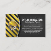 Construction Caution | Hard Hat Helmet Visitekaartje (Voorkant)