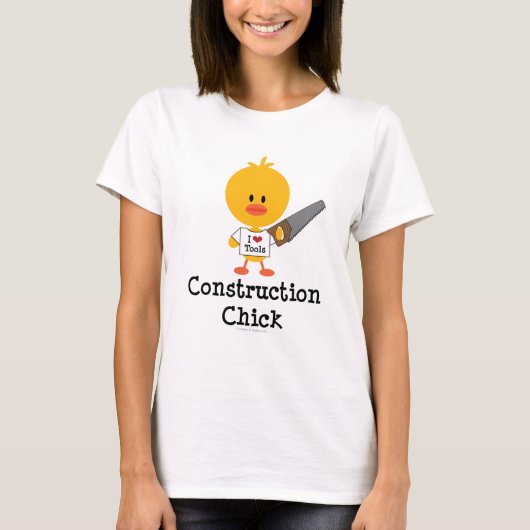 Construction Chick Ringer T-shirt (Voorkant)