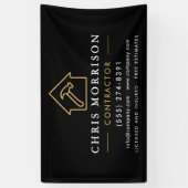 Construction Company Black Gold Banner (Verticaal)