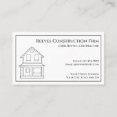 Construction Contractor Architect Business Card Visitekaartje (Voorkant)