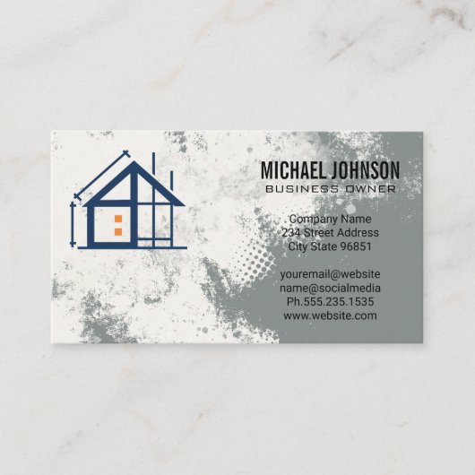 Construction Contractor | Blue Collar Visitekaartje (Voorkant)