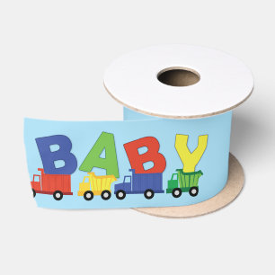 Construction Cute Trucks Boy Baby shower Lint