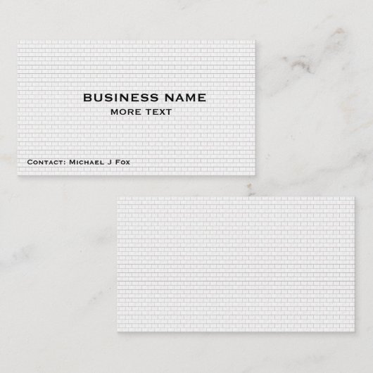 construction de briques conception carte de visite (Devant / Derrière)