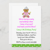 Construction de fille une invitation d'ours (Devant / Derrière)