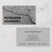 Construction de maçonnerie - Carte de visite de ma (Devant / Derrière)