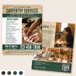 Construction de menuiserie de grain de bois<br><div class="desc">Attirer plus de clients à votre entreprise avec ce prospectus marketing élégant. Un choix parfait si vous recherchez une ambiance rustique, naturelle ou artisanale. Avec une texture à grains de bois et du lettrage rustique et audacieux, avec cinq photos pour présenter votre travail. Personnalisez le modèle avec votre nom, titre,...</div>