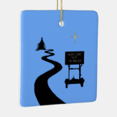 Construction de route Silhouette Ornement de Noël (Droite)