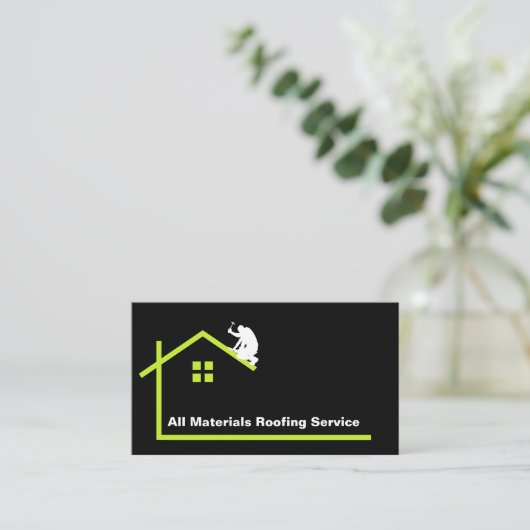 Construction de toitures Cartes de visite modernes (Debout devant)