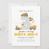 Construction Dirty 3ème anniversaire Invitation de (Devant)