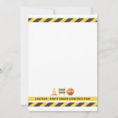 Construction Dirty 3ème anniversaire Invitation de (Dos)