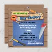 Construction d'outils Invitation de fête d'anniver (Devant / Derrière)