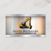 Construction Dozer | Metaal Visitekaartje (Voorkant)