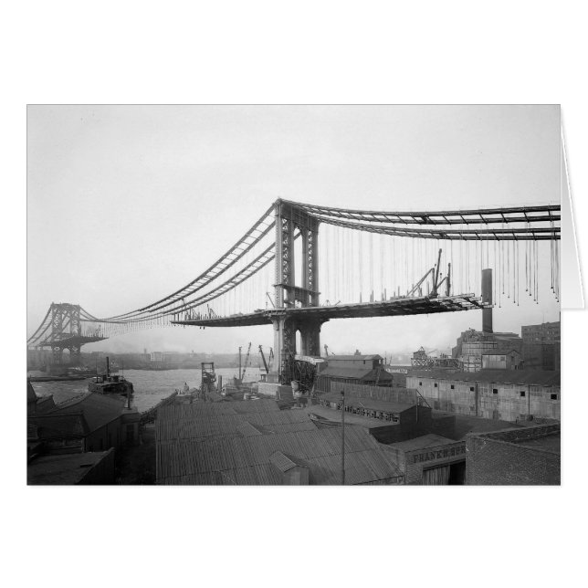 Construction du pont de Manhattan, 1909 (Devant horizontal)
