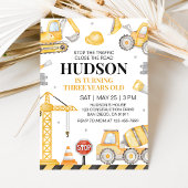 Construction Dump Truck Birthday Invitation
