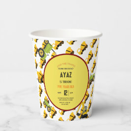 Construction Dump Truck Party Boy Birthday  Papieren Bekers