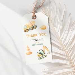 Construction Dump Truck Party Favor Tags Cadeaulabel
