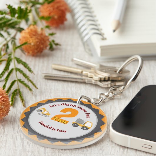 Construction Dump Truck Sleutelhanger (Voorkant Rechts)