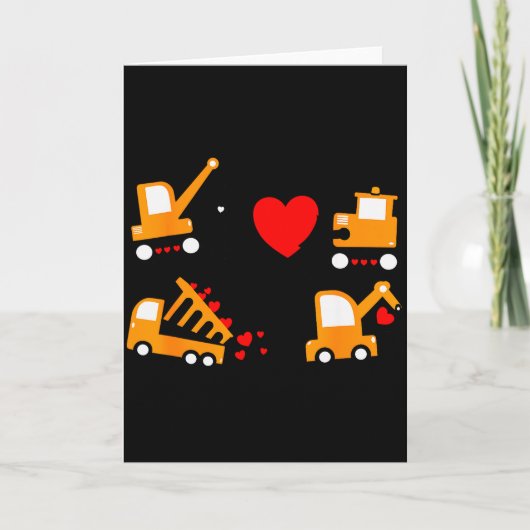 Construction Dump Truck Valentines Day Of Lover Ki Kaart (Voorkant)