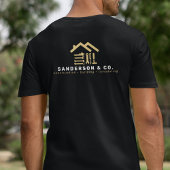 Construction employee worker staff gold black t-shirt