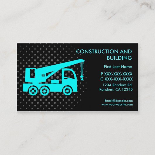 Construction et construction de cartes de visite p (Devant)