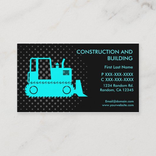 Construction et construction de cartes de visite p (Devant)