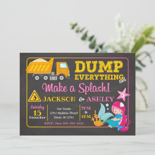 Construction et invitation commune d'anniversaire (Debout devant)