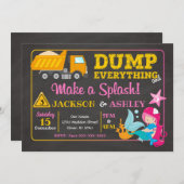 Construction et invitation commune d'anniversaire (Devant / Derrière)