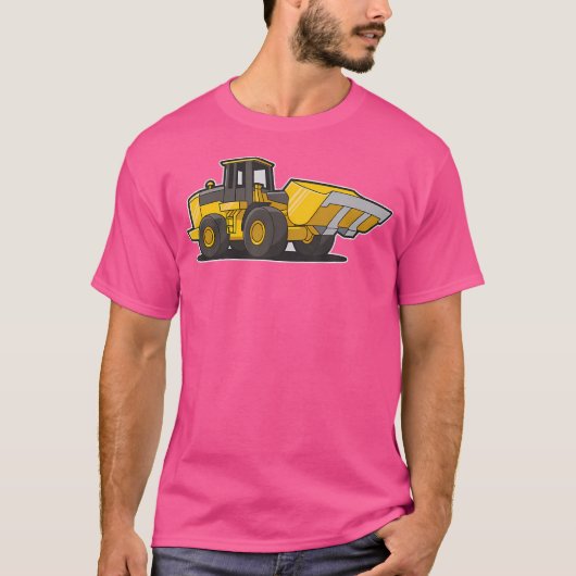 Construction Front Loader Tractor For Adults And T-shirt (Voorkant)