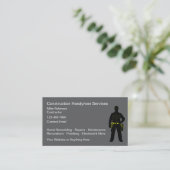 Construction Handyman Contracting Visitekaartje (Staand voorkant)