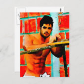 Construction Hunk Briefkaart (Voorkant / Achterkant)