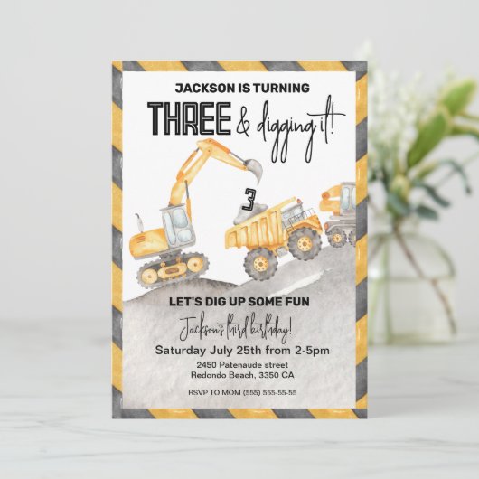 Construction Invitation d'anniversaire, 3e creusag (Debout devant)