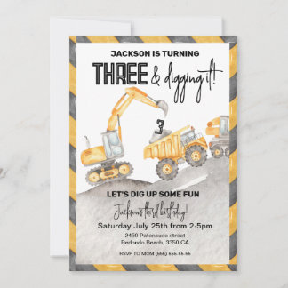 Construction Invitation d'anniversaire, 3e creusag