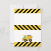 Construction Jaune 4E Invitation anniversaire (Dos)