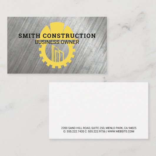 Construction Logo | Builders | Engineering Visitekaartje (Voorkant / Achterkant)