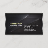 Construction Metal Framed Monogram Black Metal Visitekaartje (Achterkant)