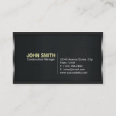 Construction Metal Framed Monogram Faux Gold Foil Visitekaartje (Achterkant)