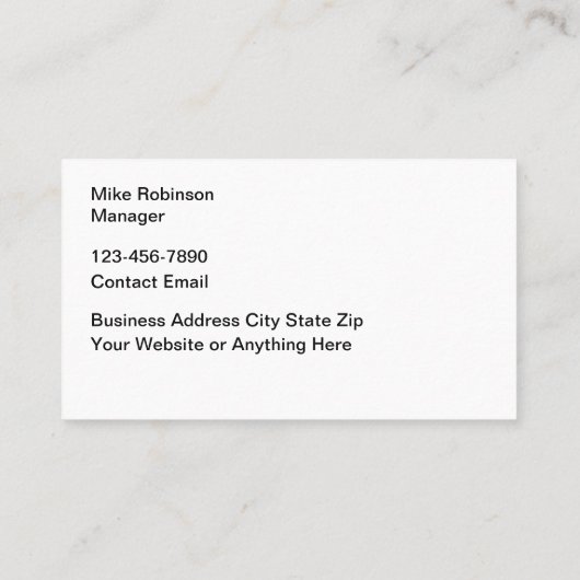 Construction Moderne Classique Design Carte de vis (Dos)