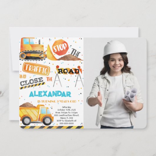 Construction modifiable Anniversaire Invitations p (Devant)