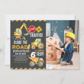 Construction Party for 6th Birthday Boy Kaart (Voorkant)