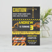 Construction Personnalisée Invitation Anniversaire (Debout devant)