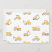 Construction Photo 1er Anniversaire Invitation (Dos)