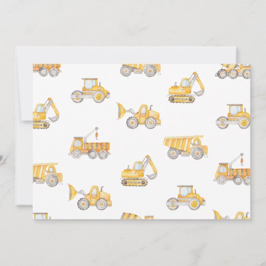 Construction Photo 4e anniversaire Invitation (Dos)