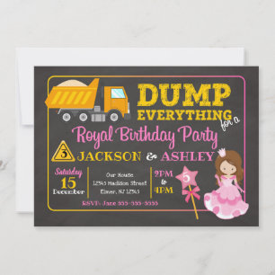 Construction & Princesse Invitation conjointe Anni