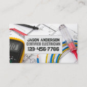 Construction Repair Contractor Tools Electrician Visitekaartje (Voorkant)