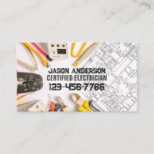 Construction Repair Contractor Tools Electrician Visitekaartje (Voorkant)