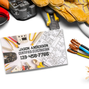 Construction Repair Contractor Tools Electrician Visitekaartje
