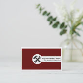 Construction rouge carte de visite (Debout devant)