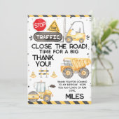 Construction rustique Carte de remerciements d'ann (Debout devant)