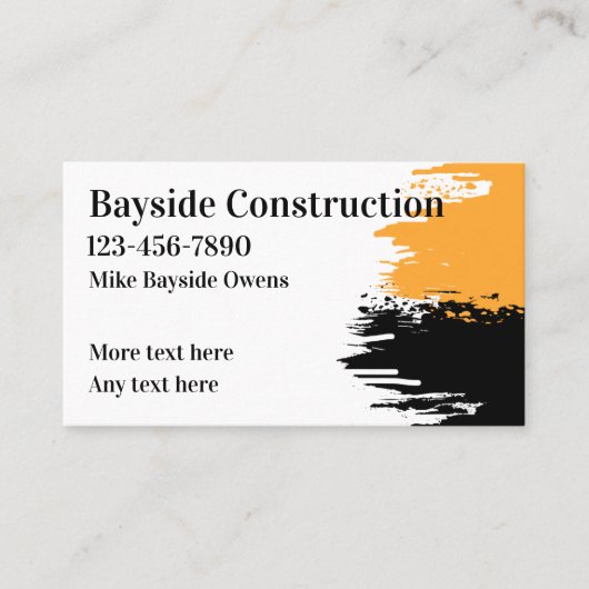 Construction Services modernes Cartes de visite (Devant)