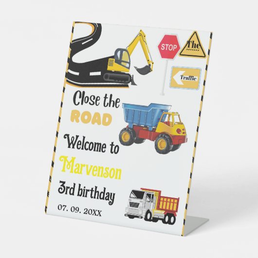 Construction signe de bienvenue 3ème fête d'annive (Recto)